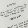 WDW レシート GUEST COPY